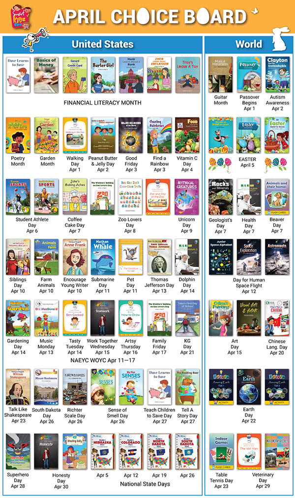 Monthly Choice Board Graphic Image