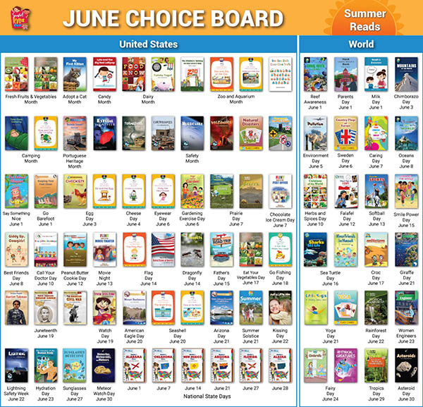 Monthly Choice Board Graphic Image