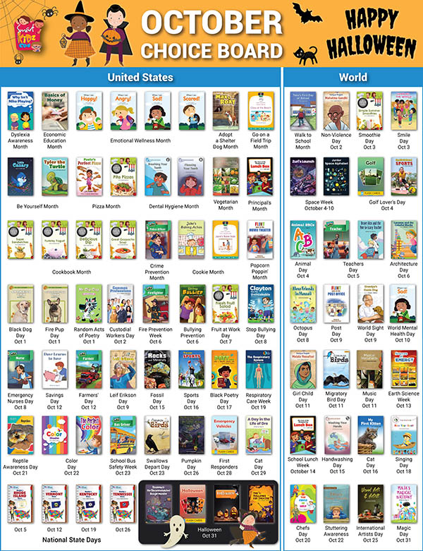 Monthly Choice Board Graphic Image